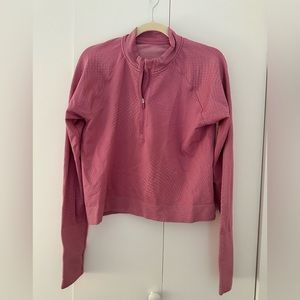 lulu lemon Rest Less cropped half zip, size 12
